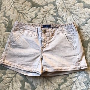 Beige Shortie Shorts American Eagle WM Sz 4